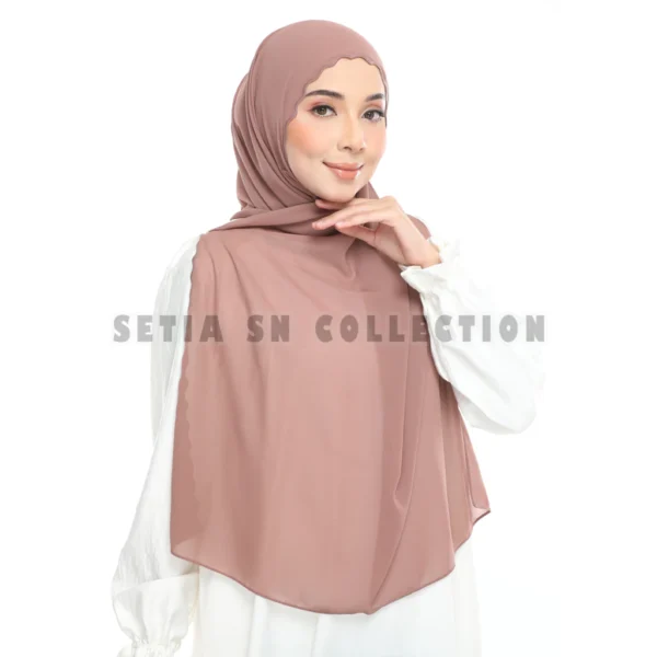 Shawl Chiffon Sulam Halus – Flowy, Elegan & Selesa! - Image 8