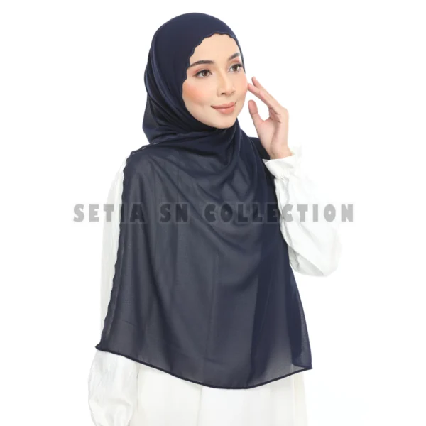 Shawl Chiffon Sulam Halus – Flowy, Elegan & Selesa! - Image 4