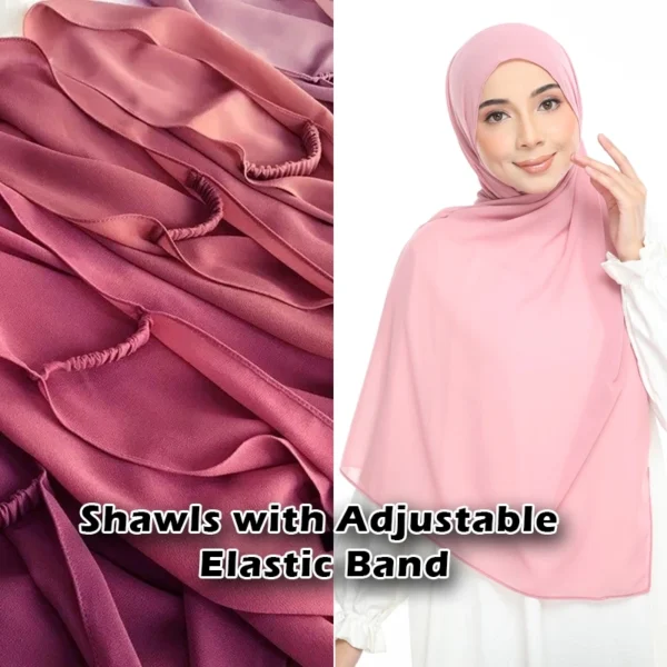 Instant Heavy Chiffon Hijab – Ready to Wear dengan Tali Elastik! - Image 3