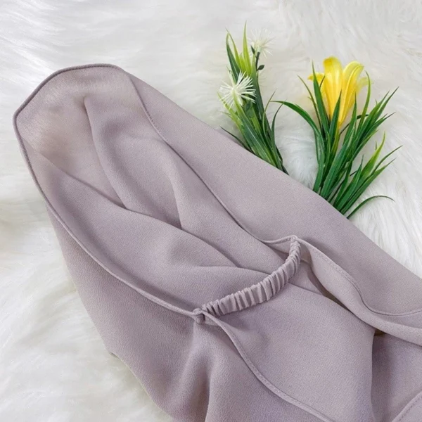 Instant Heavy Chiffon Hijab – Ready to Wear dengan Tali Elastik!